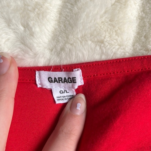 Garage red long sleeve crop top - Picture 3 of 3